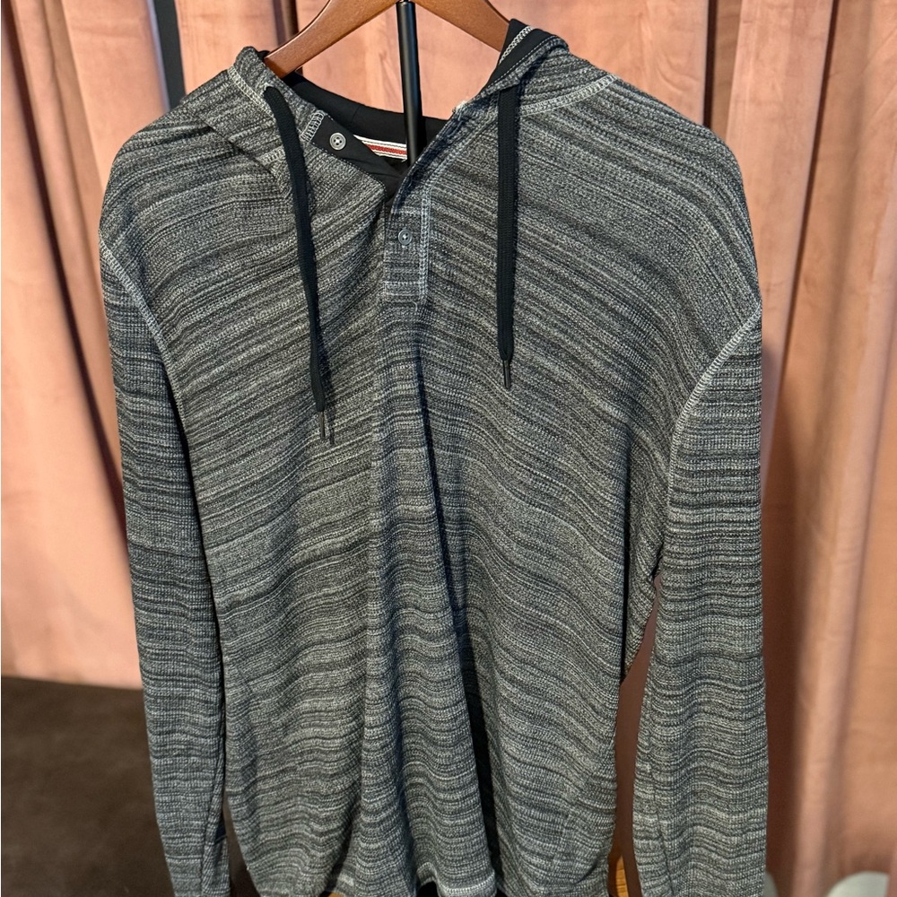 Gray Striped Men's Hoodie